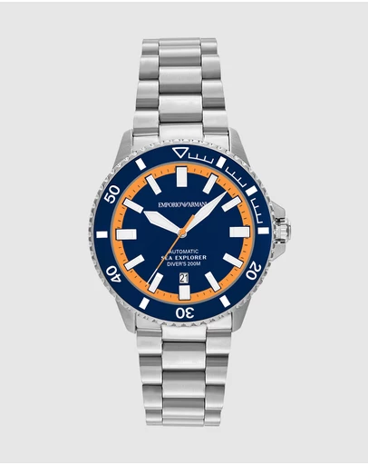 Emporio Armani - Silver Tone Analogue Watch