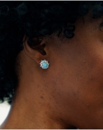 Georgini - Georgini Opal Glow Barangaroo Blue Created Earrings
