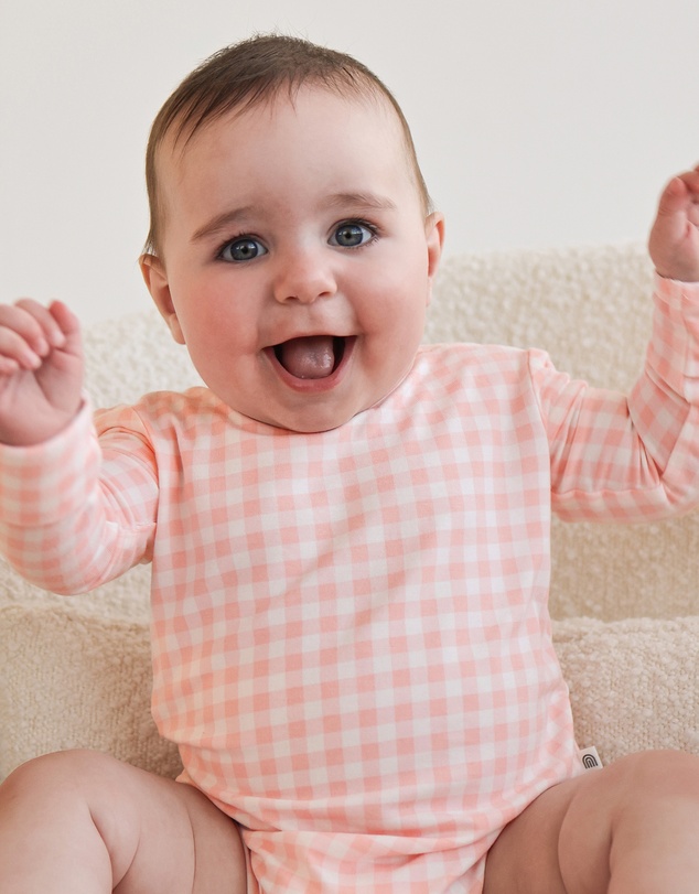 Kynd Baby - Comfy Bodysuit Long Sleeve in Petal Gingham