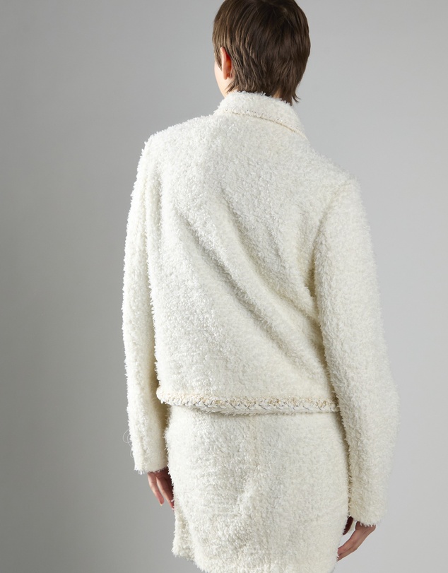 Glamorous - Button-Front Long Sleeve Textured Coat