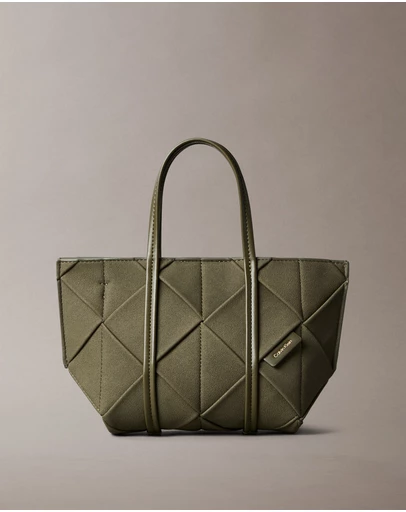 Calvin Klein - Woven Sueded Mini Tote Crossbody Bag