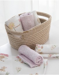 Living Textiles - 3 Pack Organic Wash Cloths - Whimsical Wonderland