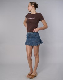 Love and Nostalgia - Paris Mini Skirt Jaded Wash