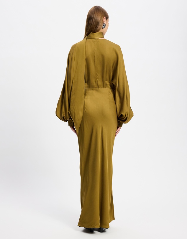 & Other Stories - Scarf-Detail Satin Maxi Dress