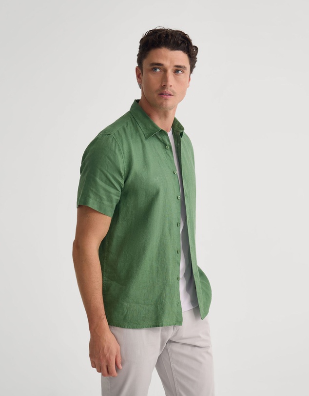 Oxford - Leyton French Linen Short Sleeve Shirt