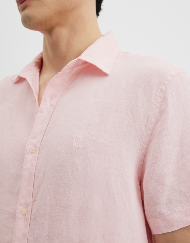 Country Road - Organically Grown Linen Regular Fit Short Sleeve Shirt