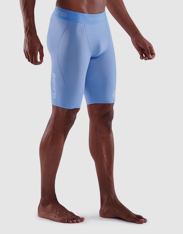 SKINS - SKINS Compression Men's Series-1 Running/Gym Half Tight Sky Blue