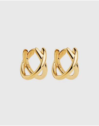 Najo - Moonkiss Yellow Gold Huggie Earrings
