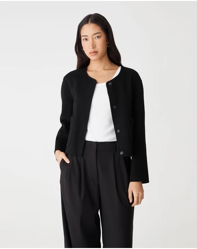 Forcast - Alani Crop Wool Jacket