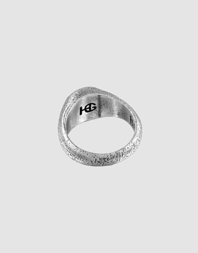 Haze & Glory - ICONIC EXCLUSIVE - Be Like Water Signet Ring in Oxidised 925 Silver