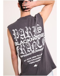 Black Noise White Rain - Rue Des Muscle Tank
