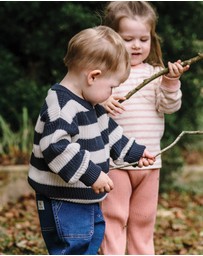 Kynd Baby - Knit Stripe Jumper in Tidal Stripe