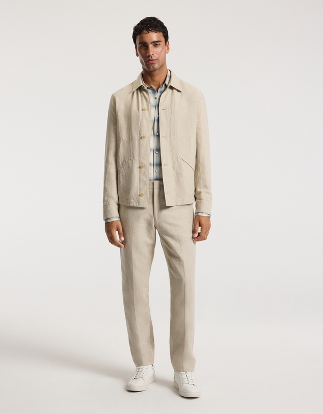 Calibre - Tailored Check Long Sleeve Shirt Bone