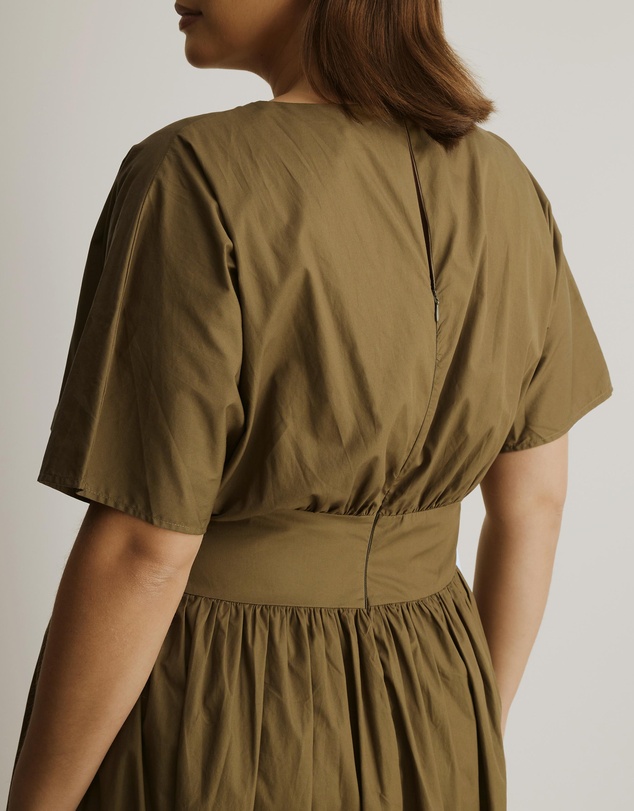 Atmos&Here Curvy - Nicky Cotton Poplin Midi Dress