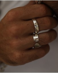 Kuzzoi - ICONIC EXCLUSIVE - Ring Men Band Design Open Timeless in 925 Sterling Silver