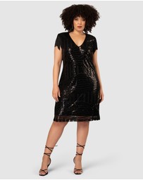 Pink Dusk by Curve Project - Over The Top Sequin Mini Dress
