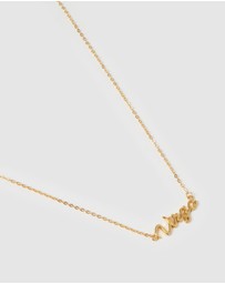Izoa - Virgo Written Star Sign Necklace