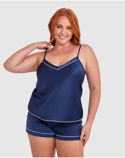 Bras N Things - Liquid Satin Cami - Navy