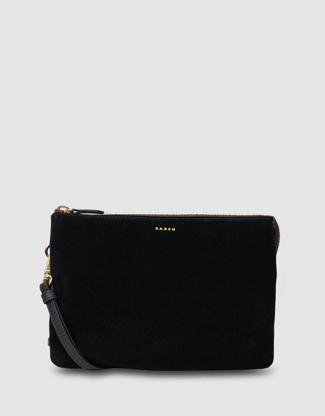 SABEN - Tilly's Big Sis Crossbody Black Suede