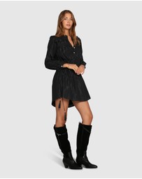 Belle & Bloom - Off the Vine Lurex Stripe Mini Dress
