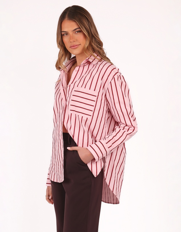 Petal & Pup - Adam Stripe Shirt - Pink