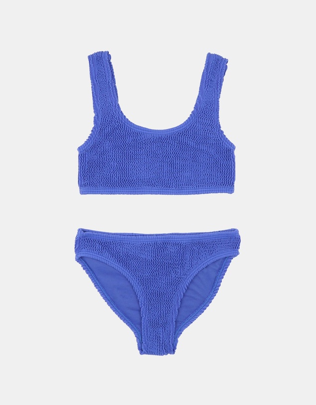 Minihaha - Cobalt Blue Crinkle Bikini Set - Kids-Teens