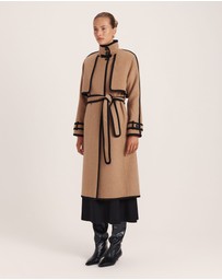 SABA - Kayla Wool Contrast Long Coat