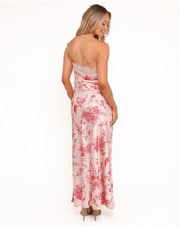 Petal & Pup - Evana Lace Maxi Dress - Red Floral