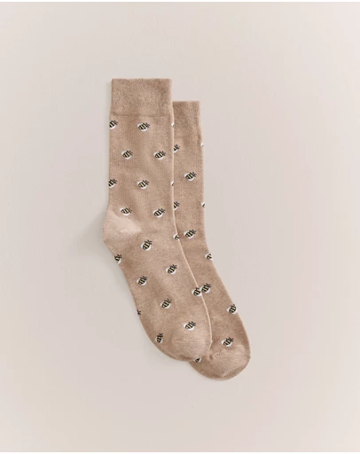 Trenery - Bumble Bee Sock in Sand Marle