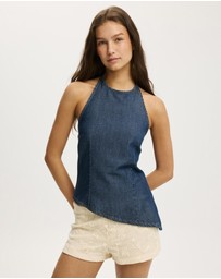 Cotton On - Sloan Lightweight Denim Halter Top