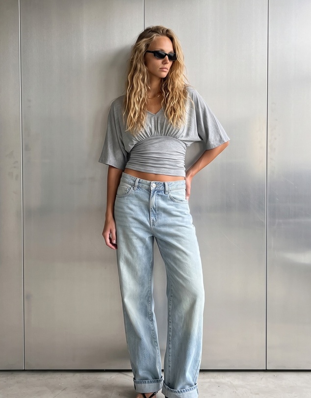 Style Addict - Sienna Top - Grey Marle