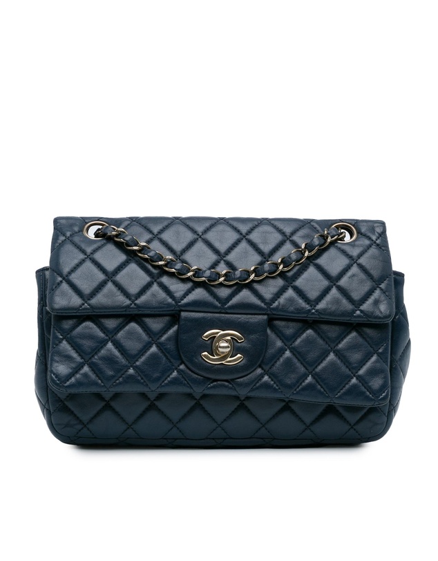 Pre-Loved by Azura Reborn - Pre-Loved CC Quilted Lambskin Double Flap