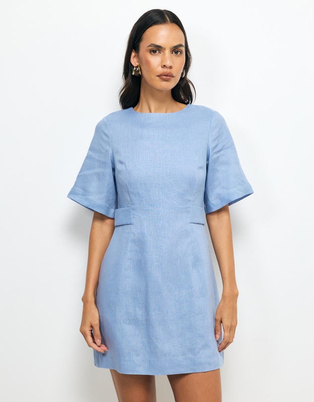 AERE - Clova Linen Mini Dress