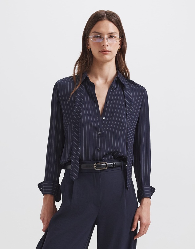 SABA - Polly Pinstripe Silk Shirt