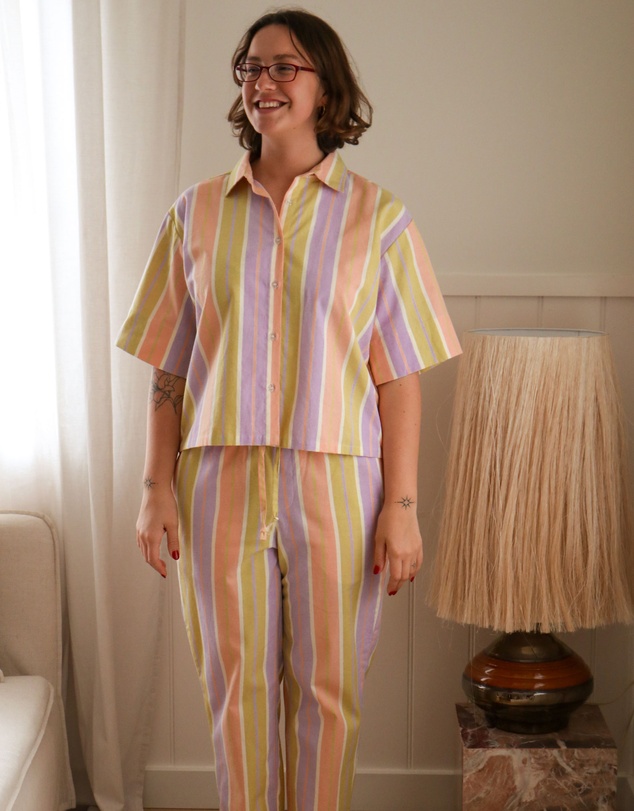 Mosey Me - Miami Stripe Pyjama Set