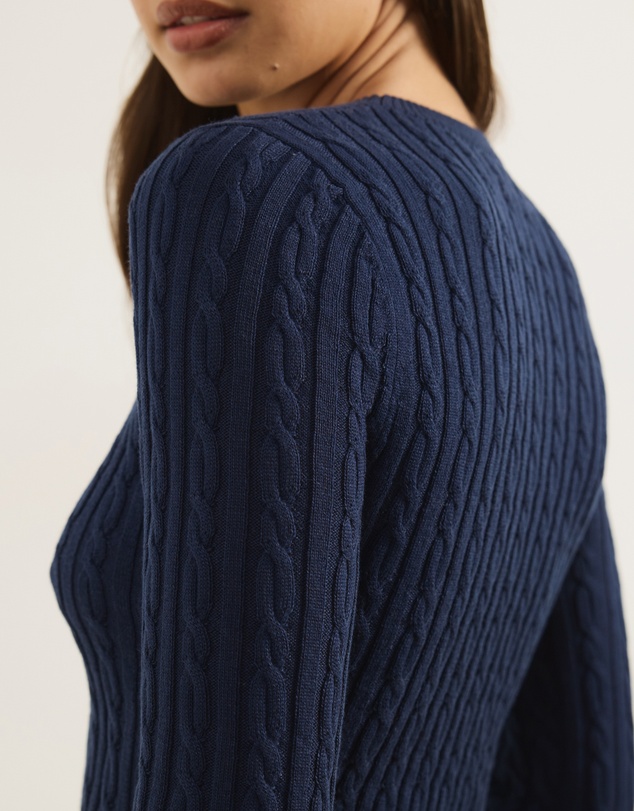 Atmos&Here - Tessa Crewneck Cable Knit Sweater