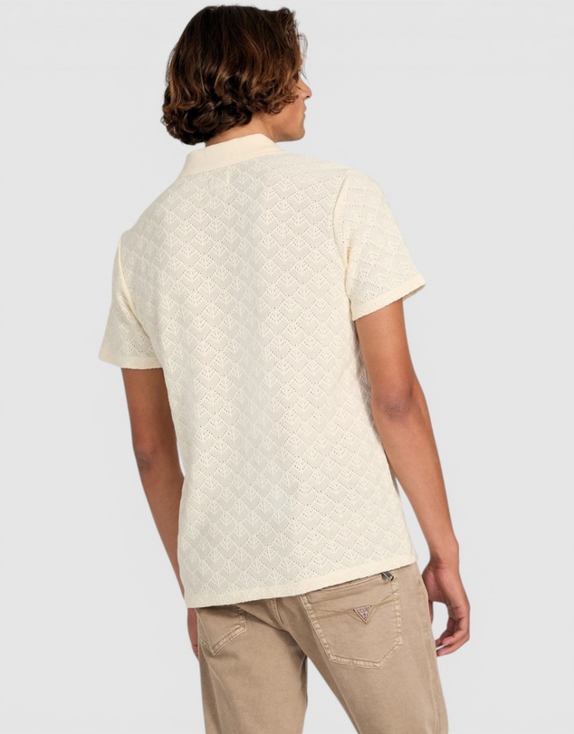 GUESS - Logan Knitted Short Sleeve Polo Shirt