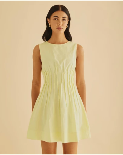 Atmos&Here - Anna Pintuck Shift Mini Dress