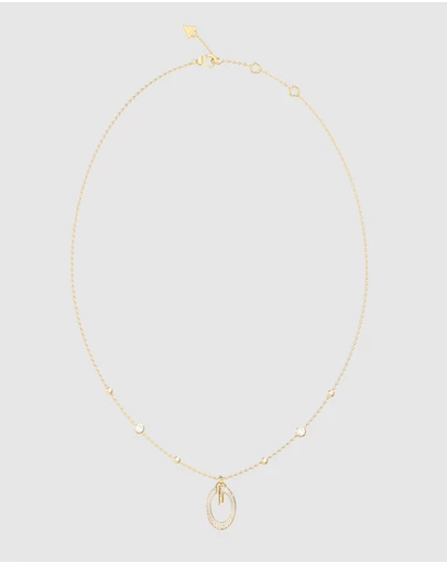 GUESS - GUESS Ladies Gold-Tone Camden Crystals Necklace