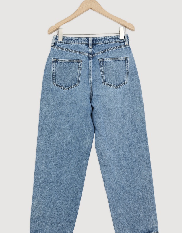 Revibe - Repaired Assembly Label Denim Relaxed Jean