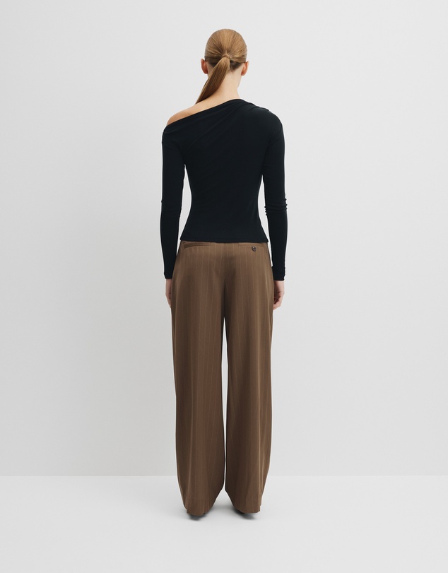 Country Road - One Shoulder Long Sleeve Top