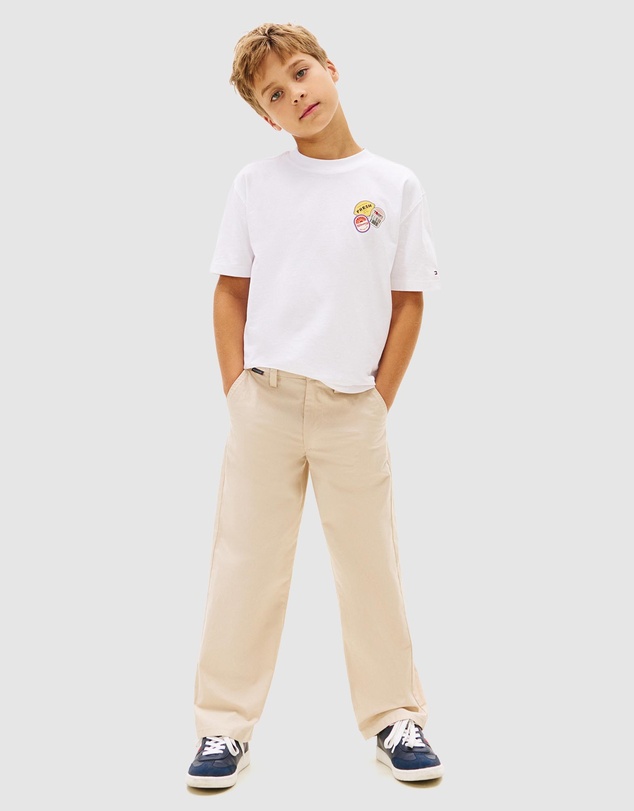 Tommy Hilfiger - Sticker Print Back Graphic Jersey T-Shirt- Kids