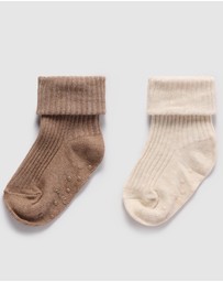 Purebaby - 3 Pack Rib Socks -Kids-Babies