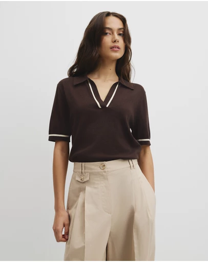 Country Road - Cashmere Blend Short Sleeve Knit