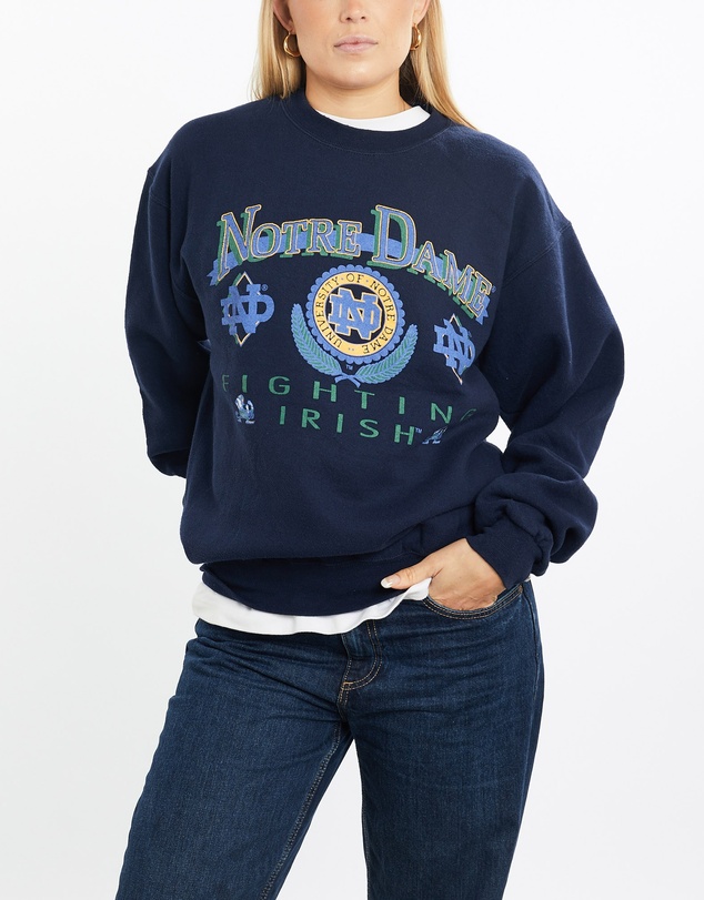 Vintage by The Real Deal - Pre Loved - Vintage 90s NCAA Notre Dame Fighting Irish Sweatshirt