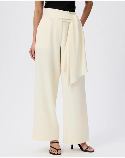 Tussah - Arianna Satin Scarf Tie Tailored Pants