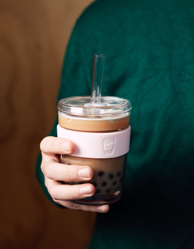 KeepCup - Longplay Cold Cup 12oz Reusable Coffee Cup with Boba Straw Lid