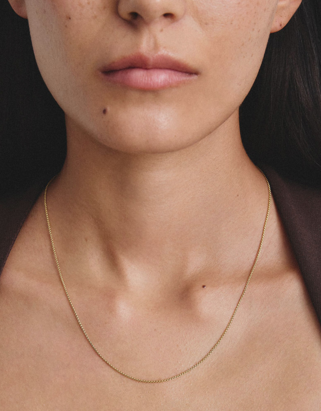 THOMAS SABO - Gold-Tone Stainless Steel Box Chain Necklace 1mm