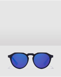 Hawkers Co - Polarized Black Blue Warwick Raw Sunglasses for Men and Women UV400