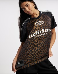 adidas Originals - Originals Leopard Satin Football Jersey